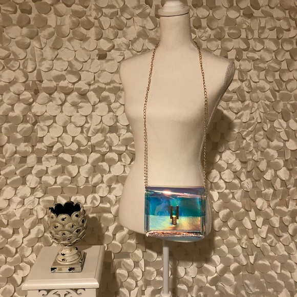 Holographic Cross Body Chain Purse - Picture 5 of 5